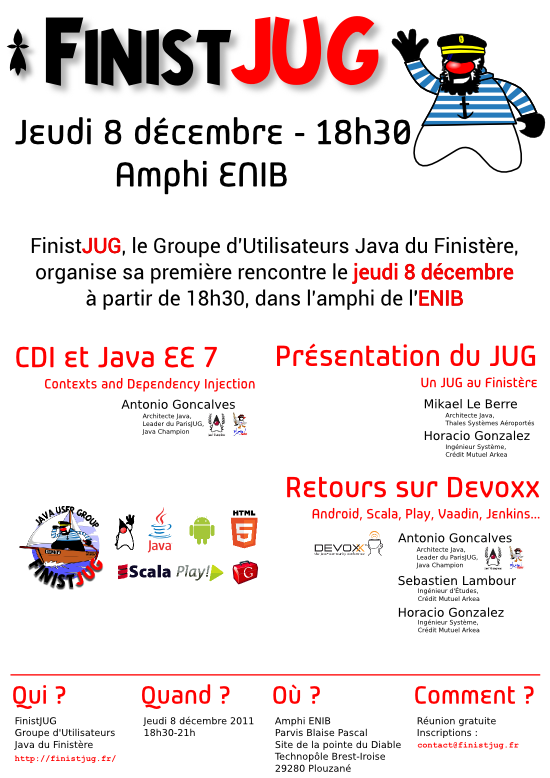 La soirée inaugurale du FinistJUG c'est aujourd'hui