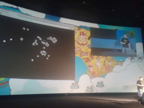 Henri Muurimaa codant en live un Game of Life